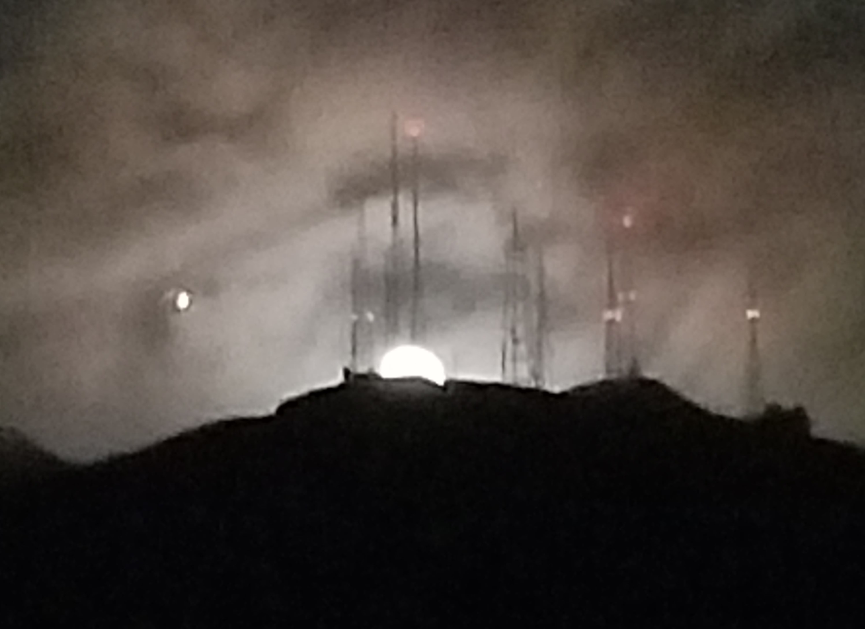 San Bruno Mountain with rising moon